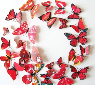 3d-vlinders-rood-gekleurd